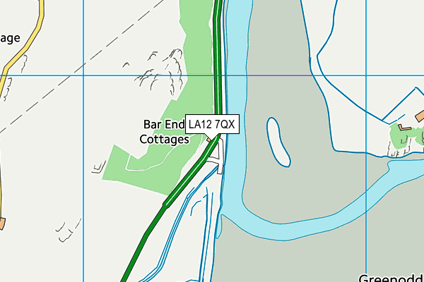 LA12 7QX map - OS VectorMap District (Ordnance Survey) LA12 7QX map - OS VectorMap District (Ordnance Survey)