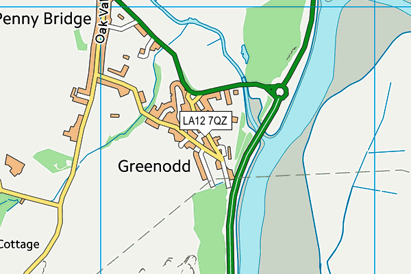 LA12 7QZ map - OS VectorMap District (Ordnance Survey) LA12 7QZ map - OS VectorMap District (Ordnance Survey)