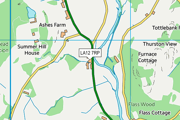 LA12 7RP map - OS VectorMap District (Ordnance Survey) LA12 7RP map - OS VectorMap District (Ordnance Survey)