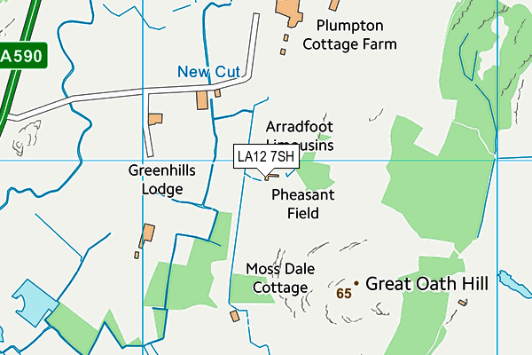 LA12 7SH map - OS VectorMap District (Ordnance Survey) LA12 7SH map - OS VectorMap District (Ordnance Survey)