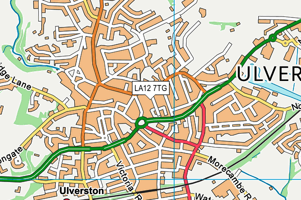 LA12 7TG map - OS VectorMap District (Ordnance Survey) LA12 7TG map - OS VectorMap District (Ordnance Survey)