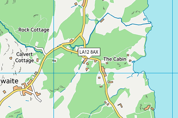 LA12 8AX map - OS VectorMap District (Ordnance Survey) LA12 8AX map - OS VectorMap District (Ordnance Survey)