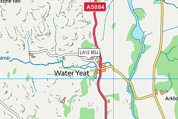 LA12 8DJ map - OS VectorMap District (Ordnance Survey)