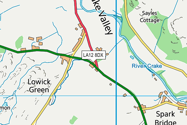 LA12 8DX map - OS VectorMap District (Ordnance Survey) LA12 8DX map - OS VectorMap District (Ordnance Survey)