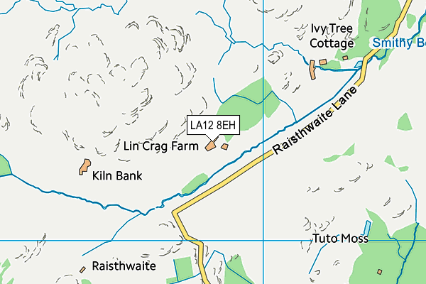 LA12 8EH map - OS VectorMap District (Ordnance Survey) LA12 8EH map - OS VectorMap District (Ordnance Survey)