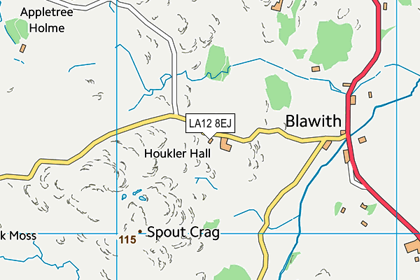 LA12 8EJ map - OS VectorMap District (Ordnance Survey) LA12 8EJ map - OS VectorMap District (Ordnance Survey)