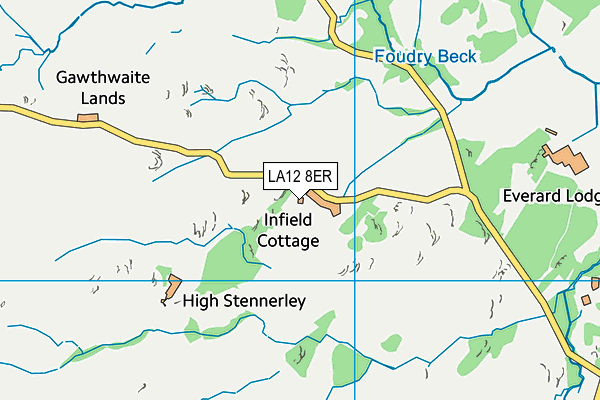 LA12 8ER map - OS VectorMap District (Ordnance Survey) LA12 8ER map - OS VectorMap District (Ordnance Survey)