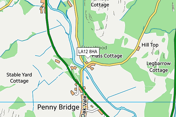 LA12 8HA map - OS VectorMap District (Ordnance Survey) LA12 8HA map - OS VectorMap District (Ordnance Survey)