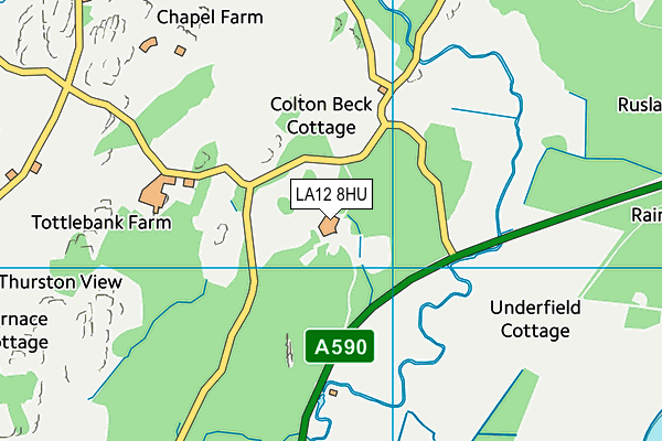 LA12 8HU map - OS VectorMap District (Ordnance Survey) LA12 8HU map - OS VectorMap District (Ordnance Survey)