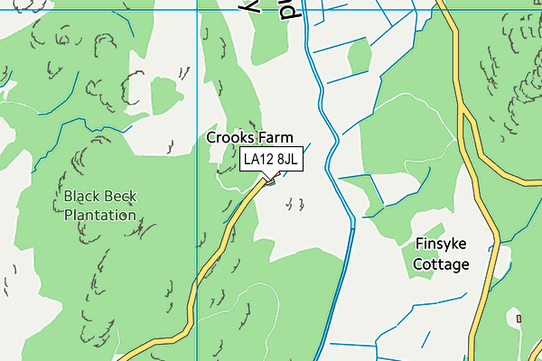 LA12 8JL map - OS VectorMap District (Ordnance Survey) LA12 8JL map - OS VectorMap District (Ordnance Survey)