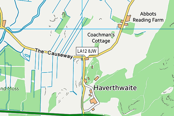 LA12 8JW map - OS VectorMap District (Ordnance Survey) LA12 8JW map - OS VectorMap District (Ordnance Survey)