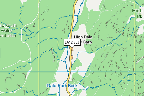 LA12 8LJ map - OS VectorMap District (Ordnance Survey)