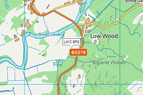 LA12 8PG map - OS VectorMap District (Ordnance Survey) LA12 8PG map - OS VectorMap District (Ordnance Survey)