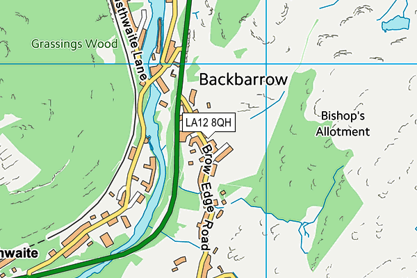 LA12 8QH map - OS VectorMap District (Ordnance Survey)