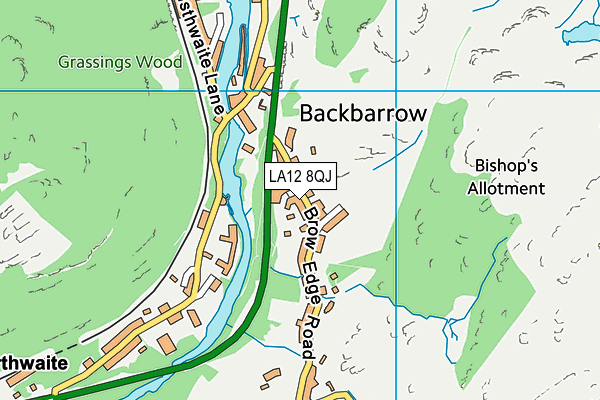 LA12 8QJ map - OS VectorMap District (Ordnance Survey) LA12 8QJ map - OS VectorMap District (Ordnance Survey)