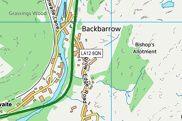 LA12 8QN map - OS VectorMap District (Ordnance Survey) LA12 8QN map - OS VectorMap District (Ordnance Survey)