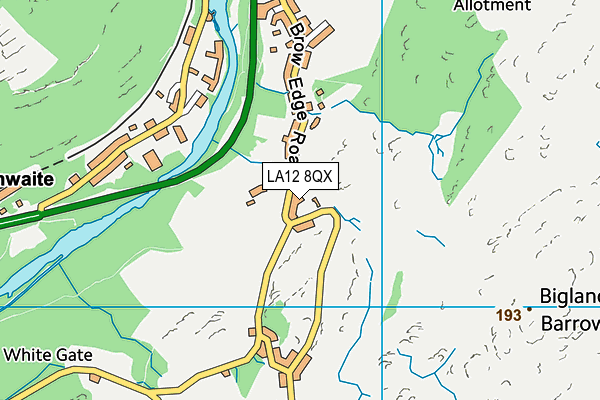 LA12 8QX map - OS VectorMap District (Ordnance Survey) LA12 8QX map - OS VectorMap District (Ordnance Survey)