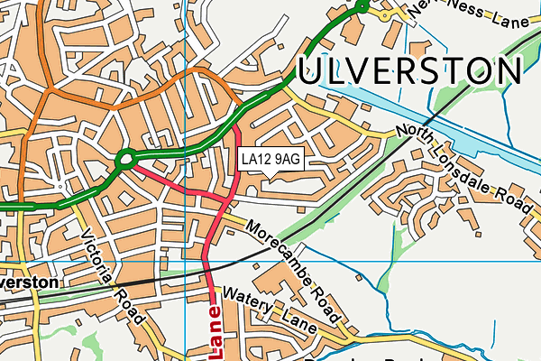 LA12 9AG map - OS VectorMap District (Ordnance Survey) LA12 9AG map - OS VectorMap District (Ordnance Survey)