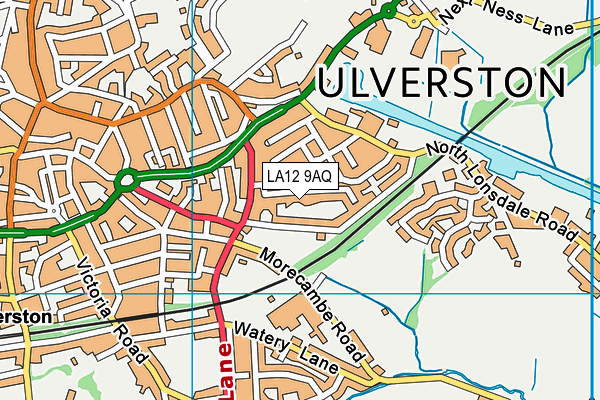LA12 9AQ map - OS VectorMap District (Ordnance Survey) LA12 9AQ map - OS VectorMap District (Ordnance Survey)