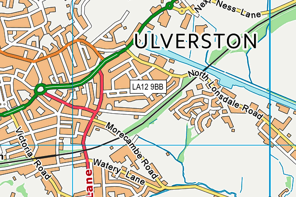 LA12 9BB map - OS VectorMap District (Ordnance Survey) LA12 9BB map - OS VectorMap District (Ordnance Survey)