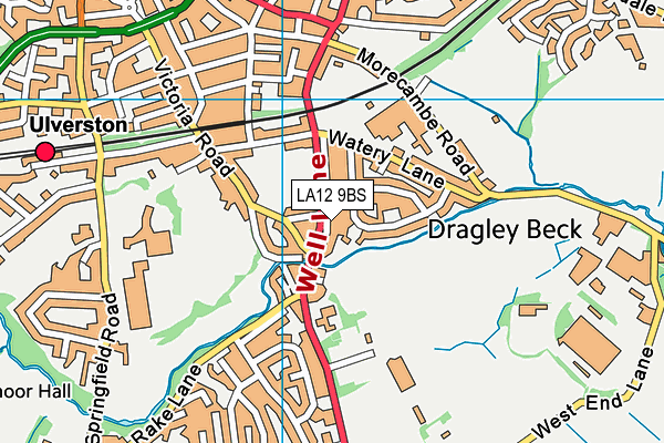 LA12 9BS map - OS VectorMap District (Ordnance Survey) LA12 9BS map - OS VectorMap District (Ordnance Survey)