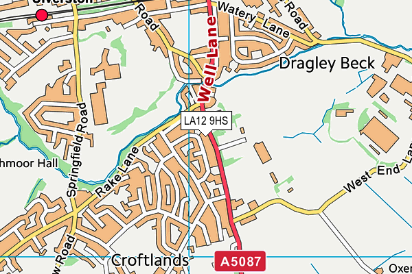 LA12 9HS map - OS VectorMap District (Ordnance Survey) LA12 9HS map - OS VectorMap District (Ordnance Survey)