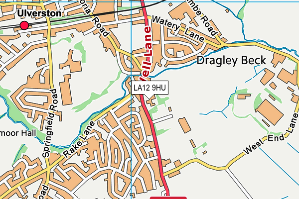 LA12 9HU map - OS VectorMap District (Ordnance Survey) LA12 9HU map - OS VectorMap District (Ordnance Survey)