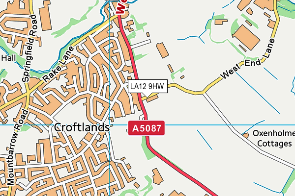LA12 9HW map - OS VectorMap District (Ordnance Survey)