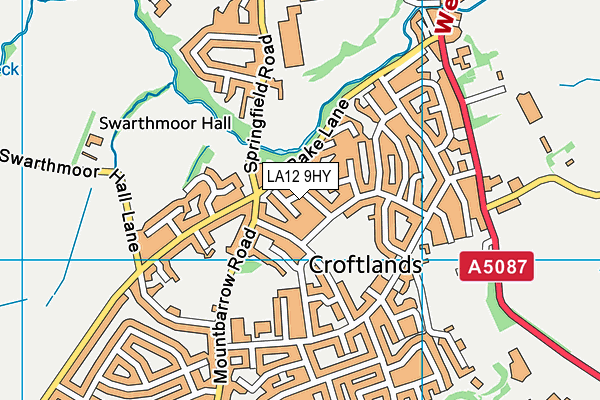 LA12 9HY map - OS VectorMap District (Ordnance Survey) LA12 9HY map - OS VectorMap District (Ordnance Survey)