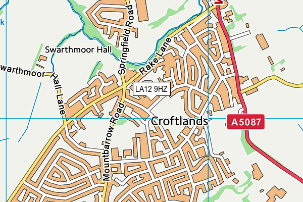 LA12 9HZ map - OS VectorMap District (Ordnance Survey) LA12 9HZ map - OS VectorMap District (Ordnance Survey)