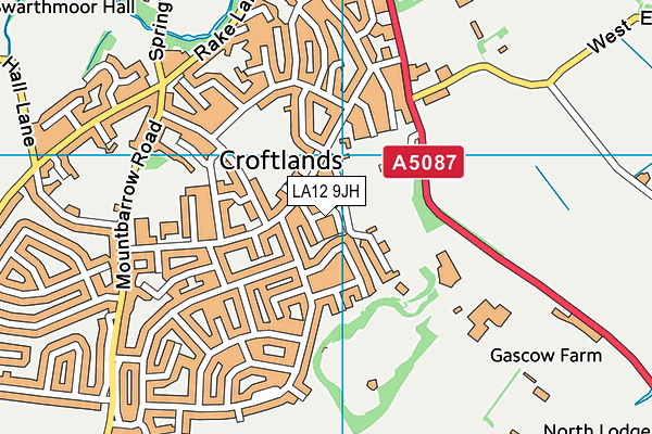 LA12 9JH map - OS VectorMap District (Ordnance Survey) LA12 9JH map - OS VectorMap District (Ordnance Survey)