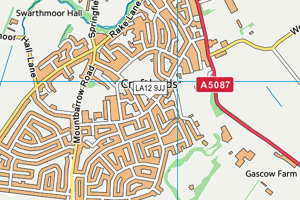 LA12 9JJ map - OS VectorMap District (Ordnance Survey) LA12 9JJ map - OS VectorMap District (Ordnance Survey)