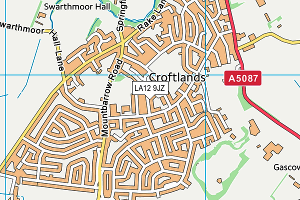 LA12 9JZ map - OS VectorMap District (Ordnance Survey) LA12 9JZ map - OS VectorMap District (Ordnance Survey)