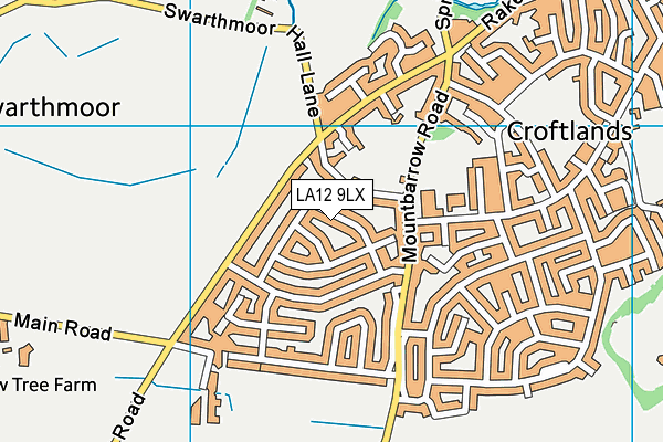 LA12 9LX map - OS VectorMap District (Ordnance Survey) LA12 9LX map - OS VectorMap District (Ordnance Survey)