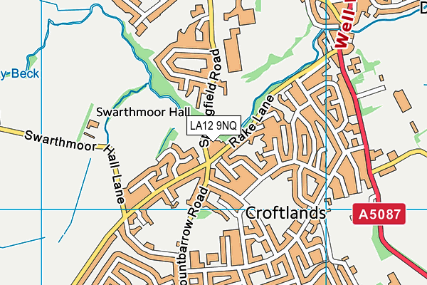 LA12 9NQ map - OS VectorMap District (Ordnance Survey) LA12 9NQ map - OS VectorMap District (Ordnance Survey)