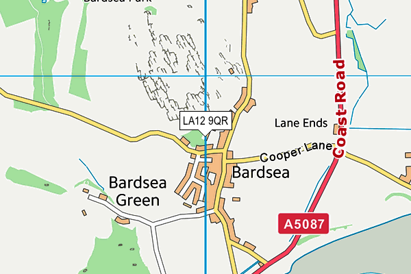 LA12 9QR map - OS VectorMap District (Ordnance Survey) LA12 9QR map - OS VectorMap District (Ordnance Survey)