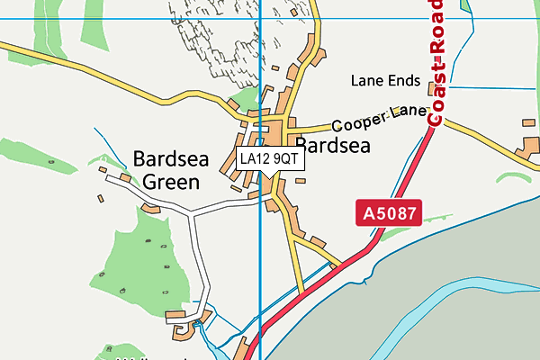 LA12 9QT map - OS VectorMap District (Ordnance Survey)