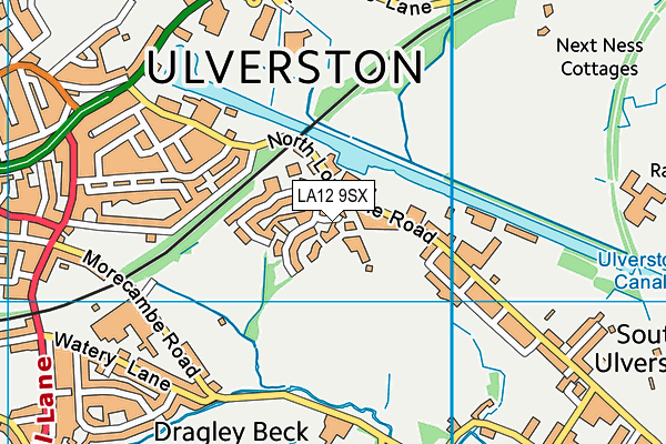 LA12 9SX map - OS VectorMap District (Ordnance Survey) LA12 9SX map - OS VectorMap District (Ordnance Survey)