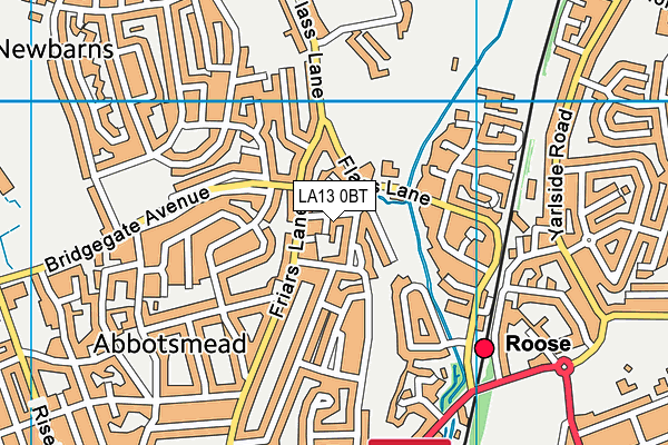 LA13 0BT map - OS VectorMap District (Ordnance Survey) LA13 0BT map - OS VectorMap District (Ordnance Survey)