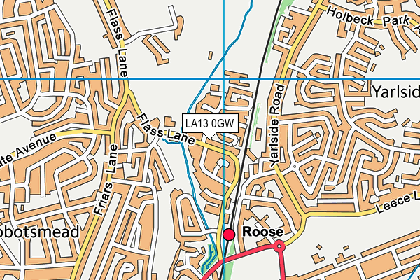 LA13 0GW map - OS VectorMap District (Ordnance Survey) LA13 0GW map - OS VectorMap District (Ordnance Survey)