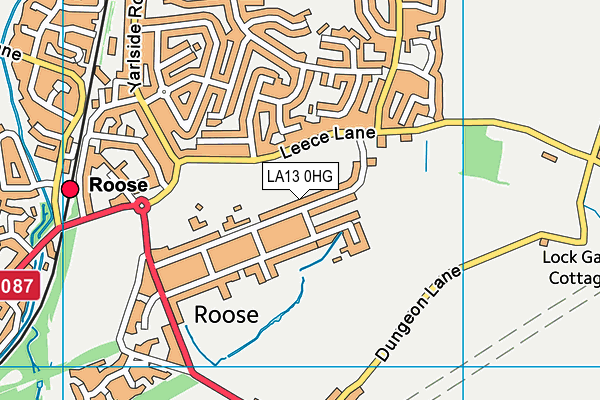 LA13 0HG map - OS VectorMap District (Ordnance Survey) LA13 0HG map - OS VectorMap District (Ordnance Survey)