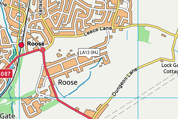 LA13 0HJ map - OS VectorMap District (Ordnance Survey) LA13 0HJ map - OS VectorMap District (Ordnance Survey)