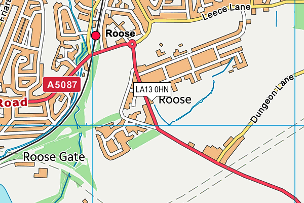 LA13 0HN map - OS VectorMap District (Ordnance Survey)