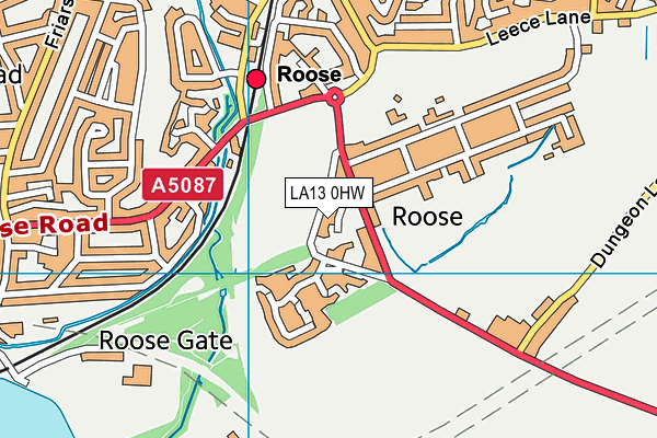 LA13 0HW map - OS VectorMap District (Ordnance Survey) LA13 0HW map - OS VectorMap District (Ordnance Survey)