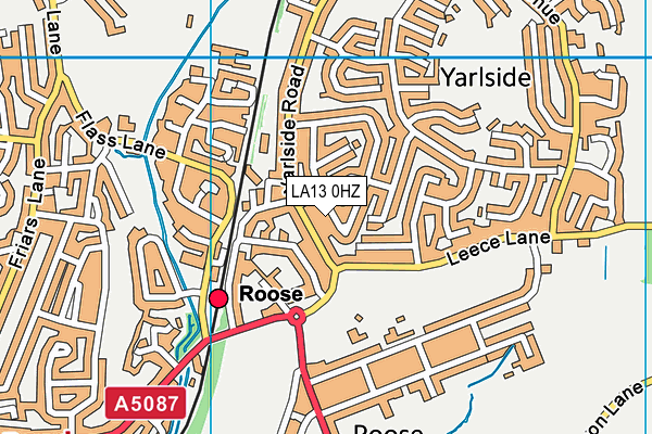 LA13 0HZ map - OS VectorMap District (Ordnance Survey) LA13 0HZ map - OS VectorMap District (Ordnance Survey)