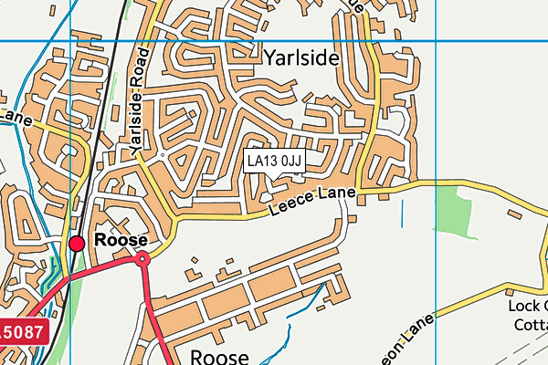 LA13 0JJ map - OS VectorMap District (Ordnance Survey) LA13 0JJ map - OS VectorMap District (Ordnance Survey)