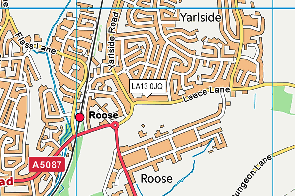 LA13 0JQ map - OS VectorMap District (Ordnance Survey) LA13 0JQ map - OS VectorMap District (Ordnance Survey)