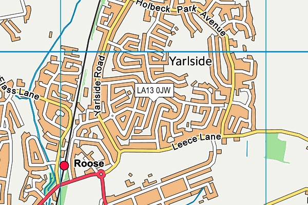 LA13 0JW map - OS VectorMap District (Ordnance Survey) LA13 0JW map - OS VectorMap District (Ordnance Survey)