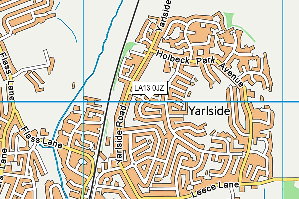 LA13 0JZ map - OS VectorMap District (Ordnance Survey) LA13 0JZ map - OS VectorMap District (Ordnance Survey)