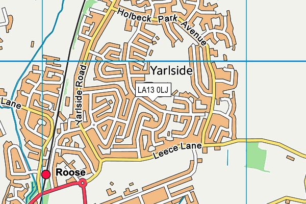 LA13 0LJ map - OS VectorMap District (Ordnance Survey) LA13 0LJ map - OS VectorMap District (Ordnance Survey)